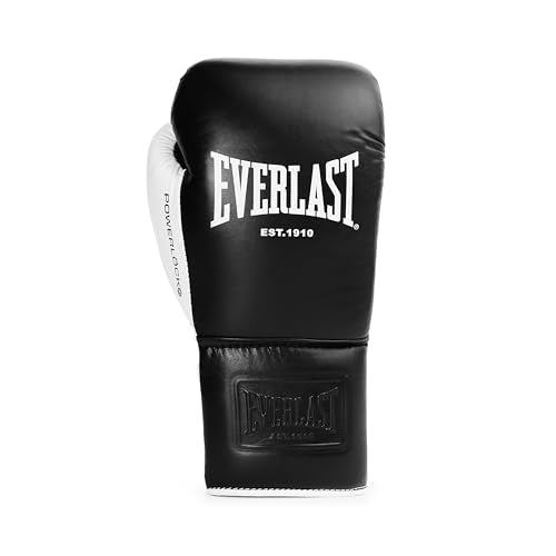 Everlast Powerlock OG Pro Boxing Gloves - color: Black/White, size: 8oz