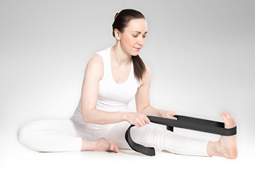 YogaAccessories 8' Cinch Buckle Cotton Yoga Strap - color: Black