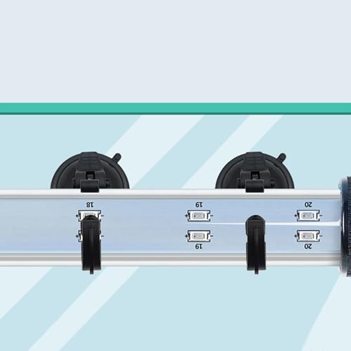 1set Aquarium Suction Cup Clip Fish Tank LED Light Angles Adjustable Buckle with Suction Cups Aquarium Accessories Tube Holder for Lid - color: Black