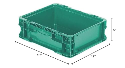 Orbis Straight Wall Container, Green, 5 inH x 12 inL x 15 inW, 1EA HAWA NXO1215-5 - 1 Each