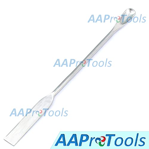Stainless Steel Lab Micro Spatula Flat Square/Spoon Ends 7" Length