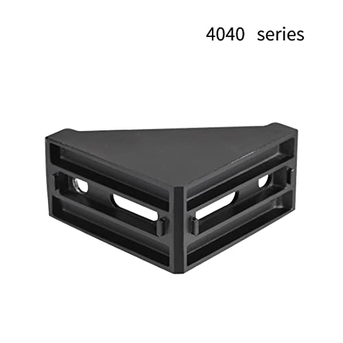 uxcell Inside Corner Bracket Gusset, 80mm x 80mm for 4040 Series Aluminum Extrusion Profile, 4 Pcs (Black)