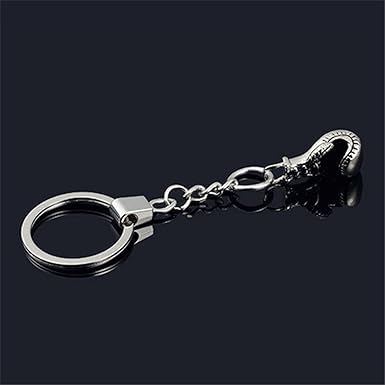 GANPUB 1Pc Silver Boxing Glove Style Keychain Zinc Alloy Key Holder Car Key Ring, Keychains, Accessories