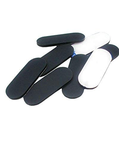 1" x 2 1/2" Oval Rubber Feet Self Adhesive - Black Rubber Feet Self Stick Bumper Pads Black Rubber Bumpers Self Adhesive Rubber Spacer Adhesive Rubber Feet for Electronics, Music Equipment (8)