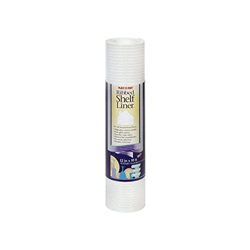 Warp's Plast-O-Mat 10 ft. L x 12 in. W White Non Adhesive Ribbed Shelf Liner