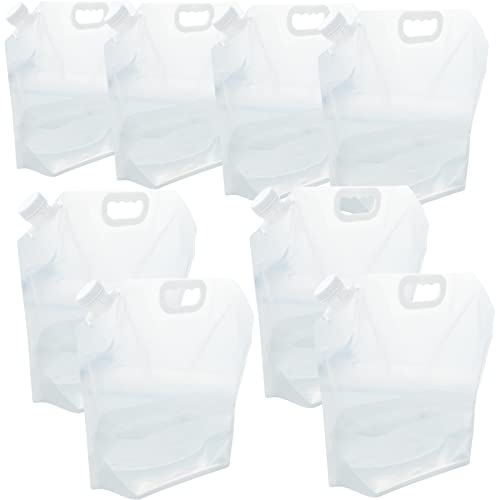 21 Gallons (8 pcs, 2.6 Gallons Each), Water Storage Containers, Foldable Water Bag, BPA-Free, Premium Collapsible Water Jug, and Water Containers, for Camping, Hiking, Emergency Water Storage