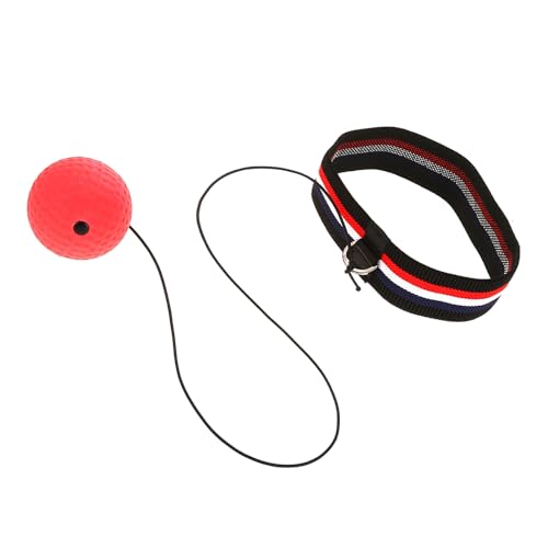Agatige Boxing Reflex Ball Set, Boxing Training Ball Adult Punch Exercise Ball Boxing Equipment with Elastic Head Band, Varying, Strings for Beginner Proficiency Improvement - size: E305-H04