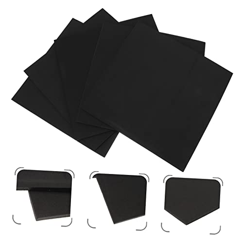 Toddmomy 5pcs Fish Tank Insulated Pad Thick Non-Skid Cushion for Aquarium Heat Preservation and Shock Absorption Black Non- Mat for Fish Tanks
