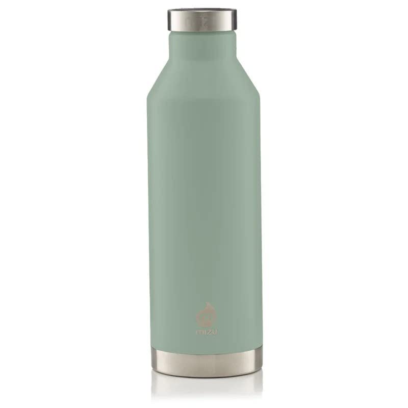 MIZU - V8 Water Bottle | 26 oz. Double Wall Stainless Steel Vacuum Insulated | Narrow Mouth with Leak Proof Cap | Multiple Colors | BPA Free - color: Sage