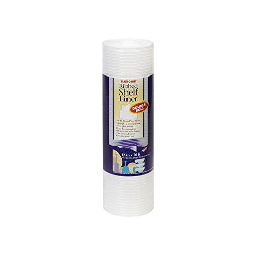 Warp's Plast-O-Mat 20 ft. L x 12 in. W White Non Adhesive Ribbed Shelf Liner