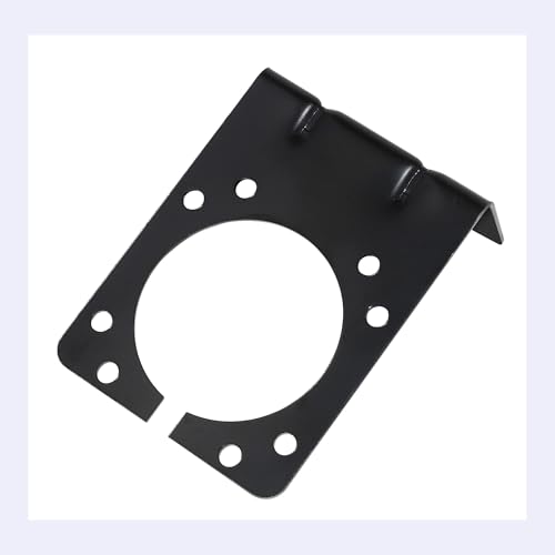 7 Way RV Blade Trailer Socket Mounting Bracket, Metal Mounting Bracket for General Use, Metal Hardware Screws and Nuts Included