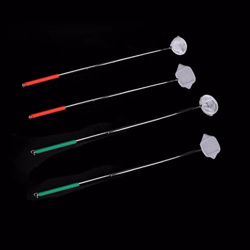 Fishing Landing Net, Extendable Telescopic Fish Shrimp Skimming Net Stainless Steel Handle Fishing Net for Aquarium Fish Pond Creek(Green)