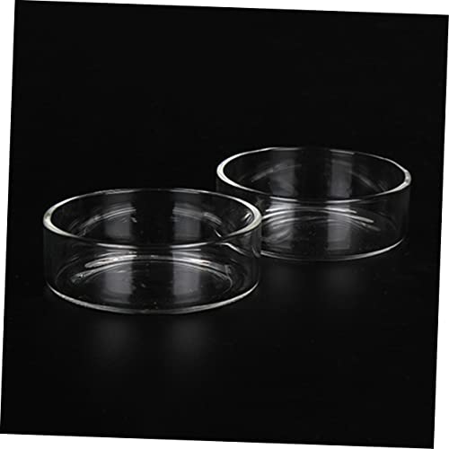 BESPORTBLE 3pcs Round Shrimp Feeding Bowl Aquarium Shrimp Feeder Dish Glass Bowl Crystal Supplies Pet Food - size: Size 1