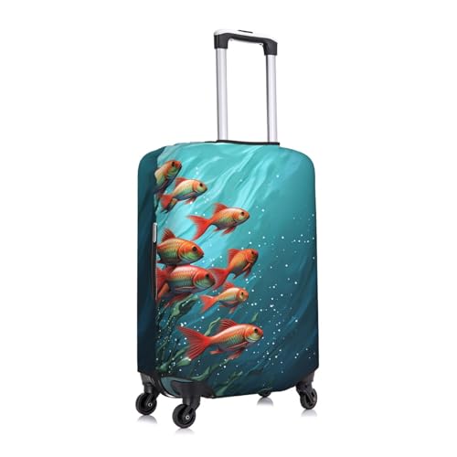 Travel Luggage Cover Elastic Anti-scratch Suitcase Protector Washable Luggage Sleeve Fish aquarium Suitcase Cover Protector Fit 18-32 Inch Suitcases Travel Accessories Large - size: Large