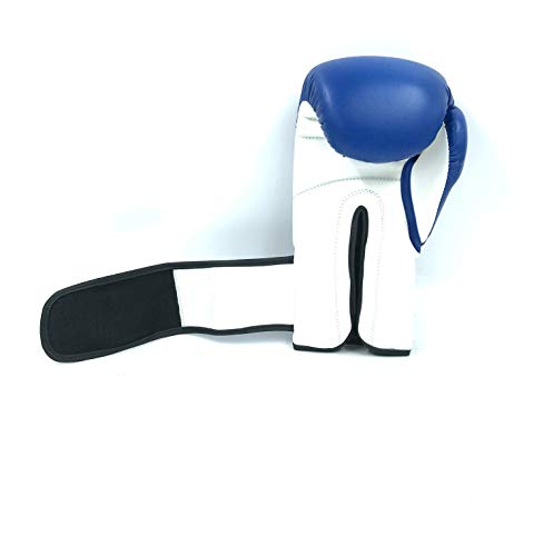 Boxing Gloves Blue Kickboxing, Grappling, Fighting, Muay Thai Training Boxing Bag Gloves, Punch Bags and Focus Pads Punching Plain-Blank Vinyl Gloves No Logo - size: 8oz