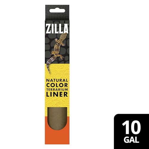 Zilla Reptile Terrarium Bedding Substrate Floor Liner, Brown, 10G, 9.75" x 19.75"