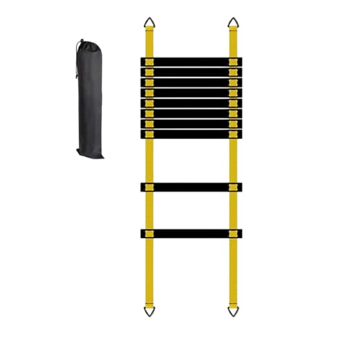 Training Ladder for Footwork Universal Portable Fitness Equipment | Soccer Practice Ladder for Athletes Track and Field Hockey Tennis Badminton - size: 5 meters