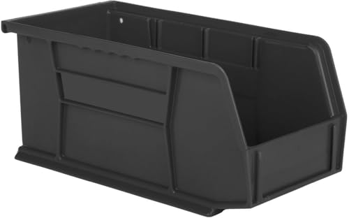 HE HUDSON EXCHANGE 11" x 5.5" x 5" (6 Pack) Plastic Stackable Storage Bin, Black - color: Black, size: 6 Pack