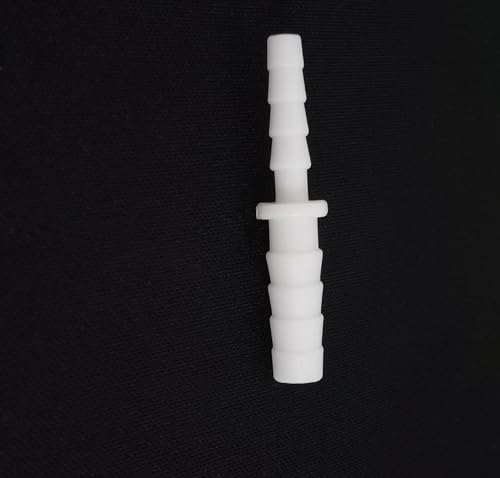 Plastic Hose Barb Reducer Pipe fittings, 1/4" to 3/16" Hose ID Connectors Joint Splicer Mender Adapter Union Boat Water Air Aquarium O2 Fuel (Pack of 4)