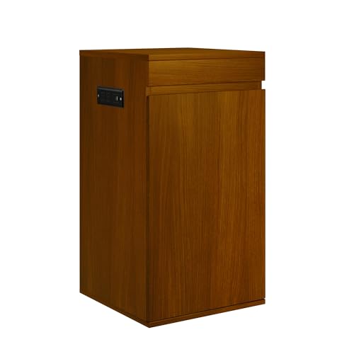 Merax 10-15 Gallon Fish Tank Stand with Storage Cabinet, Aquarium Stand with Power Outlets, 330LBS Capacity, Small Terrarium Stand Cabinet with Adjustable Shelves,16.9" L x 16.9" W Top