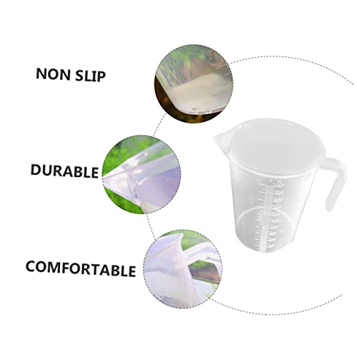Hemobllo 1Pc Thickened Aquarium Scale Measuring Cup Liquid Water Changing Cup for Fish Feeding Construction with Spout for Accurate Measurement for Home