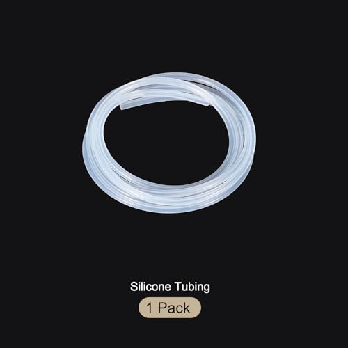 3.3ft 1/32" ID x 1/8" OD Silicone Tubing Clear 1mm x 3mm Industrial Plastic Tubing Pure Silicone Hoses for Pump Siphoning Draining Irrigation Brewing - color: Clear, size: 1/32" x 1/8"