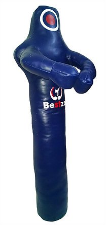 Bestzo MMA Jiu Jitsu Judo Punching Bag Grappling Dummy Blue-Unfilled - color: Canvas Blue, size: 59 inches (5 ft)