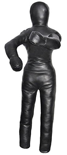 MMA Training Grappling Dummy Judo Wrestling Punching Bag Full Black - Unfilled - size: 59 inches (5 ft)