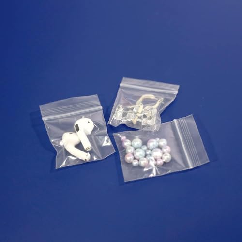 500 Count - 2" x 3" Mini Zip Bags - Clear Reclosable Zip Plastic Poly Bags 2 Mil for Coins, Jewelry, Snacks, Seeds - size: 2" x 3"