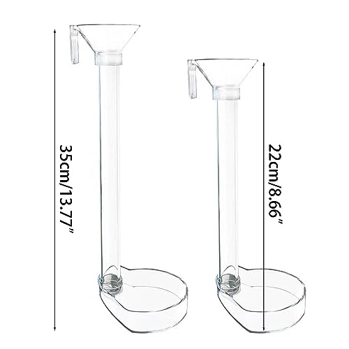 1 Set Aquarium Acrylic Feeding Tube Bowl Aquarium Shrimp Fishtank Acrylic Feeding Tools Anti-Drift Feeding Feeder - size: 35cm