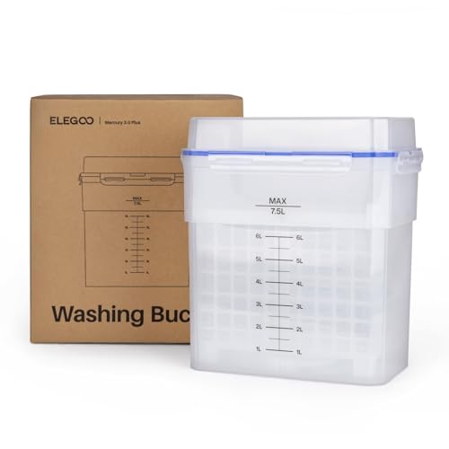 ELEGOO Washing Bucket for Mercury Plus 3.0 Wash and Cure Station Large Bucket with 7.5L Capacity - style: XL-Mercury Plus 3.0 Bucket
