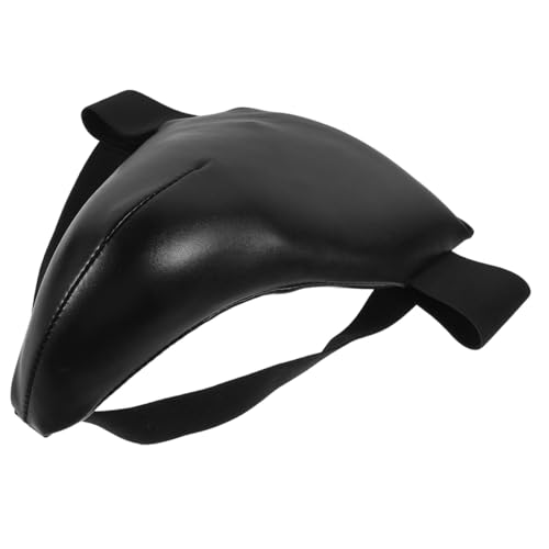 Breathable Sports Groin Guard PU Black for Boxing Training
