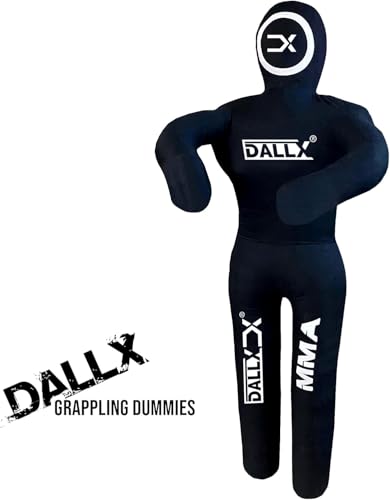 DALLX MMA Grappling Dummy BBJ Wrestling Brazilian Jiu Jitsu Punching Bag Judo Karate Throwing Boxing Fighting Dummy Self Defense Standing Position – UNFILLED - color: Black, size: 4 FT