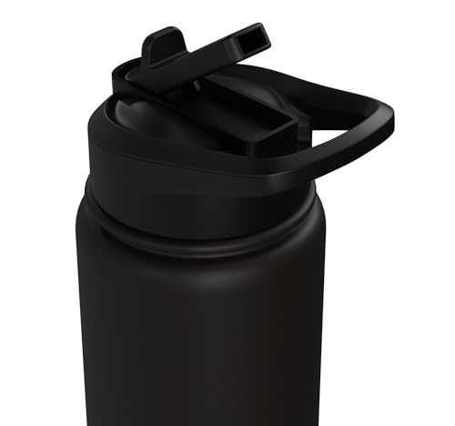 Japanese Cats Lovers And Cool Fighting Ninja Cat Fighter Stainless Steel Insulated Water Bottle - color: Black
