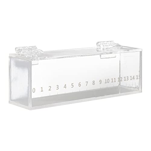 MagiDeal Fishing Fish Viewing Box Acrylic with Lid Mini Aquarium Outdoor Indoor Small Portable Safe Fish Breeder Hatching Boxes with Scale