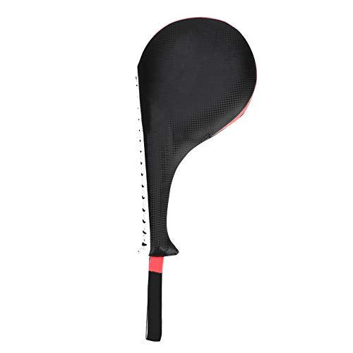Taekwondo Kick Pad, High Dense Sponge Double Clapper Kicking Pad Striking Pad TKD Kicking Targets Training Paddles with Wrist Strap for Karate Taekwondo Kickboxing Training - color: Black