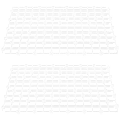 Newborn Photography Props 2pcs Aquarium Fish Tank Divider Trays Plastic Egg Crate Tray Grid Bottom Board Fish Separator 26x17.5x0.5CM Transparent Small Fish Tank - color: Transparent