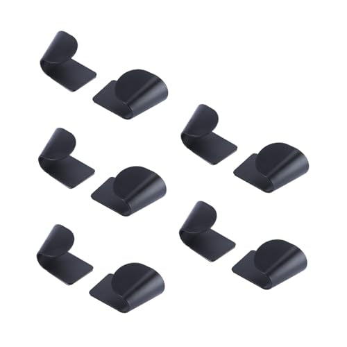 Healifty 5 Pair Abs Frosted Pot Lid Storage Rack Black Strong Adhesive Kitchen Lid Holder Multifunctional Pot Rest Shelf Organizing and Space Saving