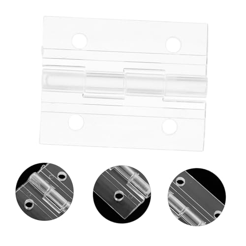MAGICLULU 2Sets Clear Folding Acrylic Hinges for Jewelry Box Cabinet Furniture Transparent Hinges with Design for Easy Installation Crafts Aquarium Covers