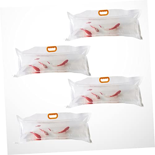4pcs Oxygen Filling Live Fish Packing Bags Sturdy Seafood Carry-out Pouches for Fresh Fish and Shrimp Heavy-duty Plastic Bags for Supermarket and Home Use