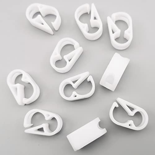 10PCS Plastic Tubing Clamps Unadjustable Flow Control Shut Off Tube Clip Laboratory Industrial Hose Pinch Valve - White - size: for tube OD 1/8''-5/32'' (3-4mm)