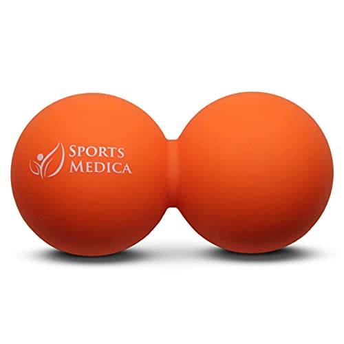 Peanut Massage Ball, Double Lacrosse and Peanut Ball Therapy | Trigger Point Deep Tissue Exercise,Back Muscle Foam Roller for Myofascial Release, Suboccipital Spine Device, Pressure Point - color: Orange Peanut Ball