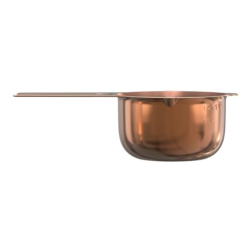 Color Up ½ Cup Measuring Cup (120 ml) – Premium Copper Stainless Steel, Accurate for Wet & Dry Ingredients, Embossed Markings, Easy-Pour Spouts, Dishwasher-Safe, Kitchen Essential - size: 1/2 Cup (120 ml) Copper