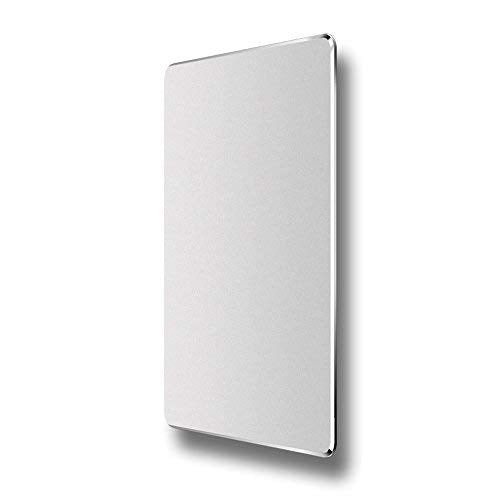 Hard Metal Silver Aluminum Mouse Pad Mat Ultra Thin Big XL Double Side Design Mouse Mat Waterproof Fast and Accurate Control for Gaming and Office(Large 11.81X9.45 Inch)