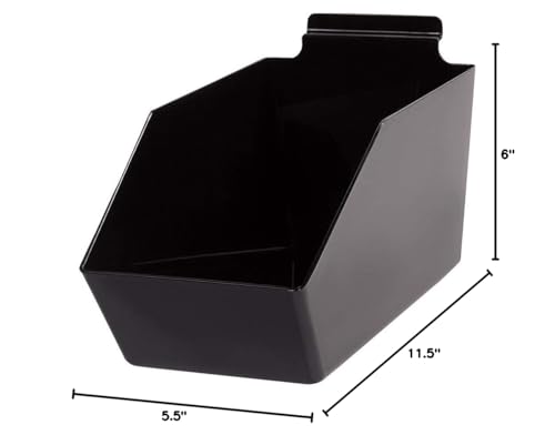 Black Plastic Dump Bin - 6 X 5 ½ X 11 ½ - Set of 2- Multi-Purpose