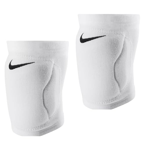 Nike Premium Dri-Fit Knee Pads (1 Pair), Essential/Streak/Varsity, Cushioning/Sweat-wicking/Unisex (Streak White - M/L) - color: Streak White - M/L