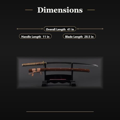 Hand Forged 1045 Heat-Tempered Katana, Full Tang Sword - color: Warrior and Fuji