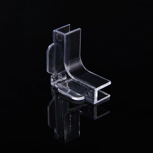 Hipanda Aquarium Hood Fish Tank top Cover, Terrarium lid Plastic Grid with 4-Piece Set Corner Protectors. Prevents Jumping (Fit 8MM/0.3inch Glass Black) - size: Fit 8MM/0.3inch Glass Black