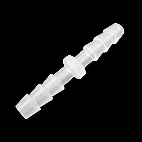Plastic 3/16” hose ID Barb pipe connectors Joint Splicer Mender Adapter Union Boat Water Air Aquarium O2 Fuel (pack of 6)