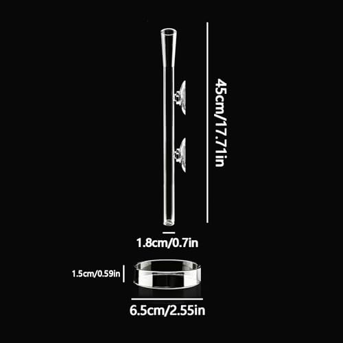 Aquarium Feeder, Transparent Feeding Tube with Suction Cup, Suitable for Fish, Shrimp, Crabs and Other Aquarium Supplies